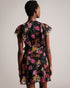 TIIAH-Dresses-Step into effortless elegance with our TIIAH dress. Our glitched floral print offers contemporary style, while the peplum waist enhances the silhouette. It is the ideal option for anyone looking for both style and sophistication. Mini dress Glitched floral print Angel sleeves A-line silhouette Peplum frilled waist Zip fastening Silvia is 5'11" / 1.8m and wears Black in a Ted size 1- Ted Baker Romania